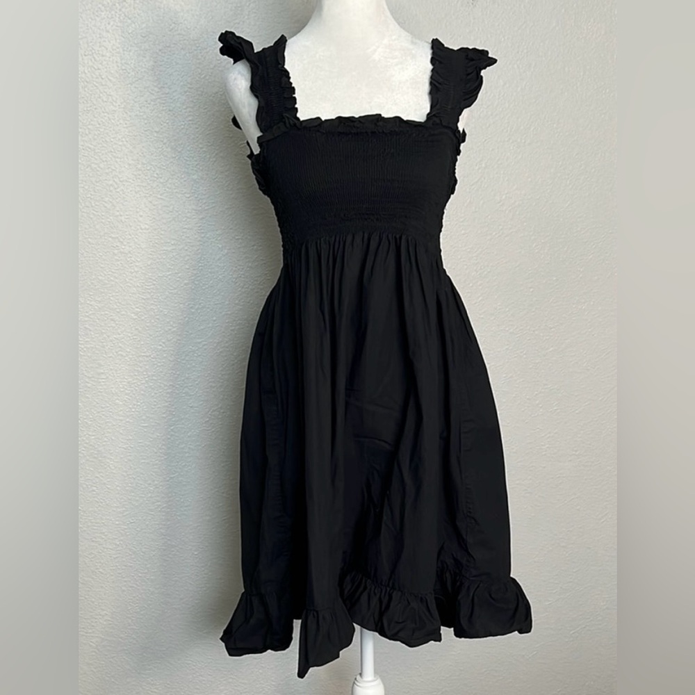 Quince Poplin Smocked Mini Dress Size Medium